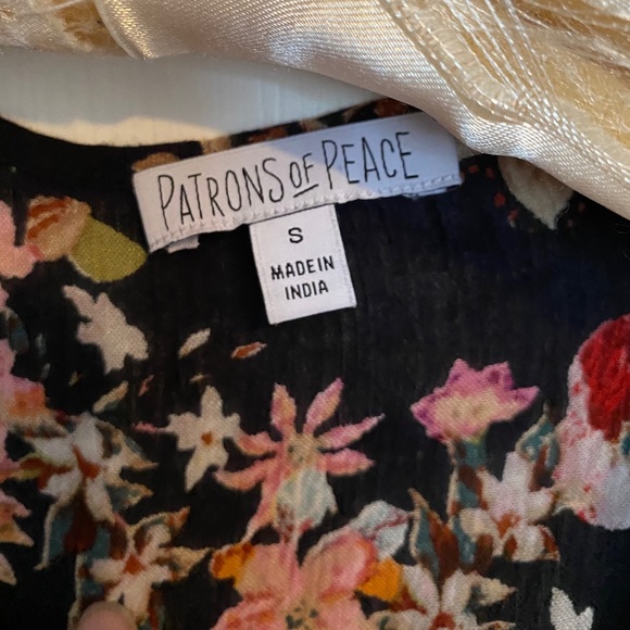 Patrons of Peace Tie Floral Shirt S - Picture 3 of 3